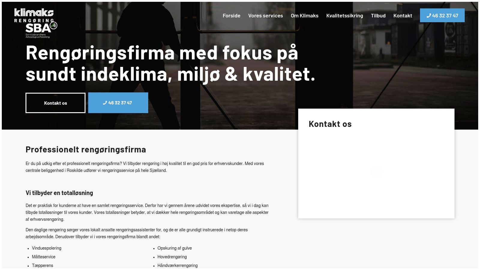 Klimaks Rengøring – Lokalt forankret i Roskilde (erhverv)